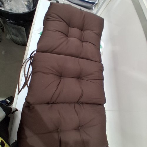 2PK YOOZEKU OUTDOOR/INDOOR WATERPROOF ALL WEATHER HIGH BACK ADIRONDACK STUFFED FOAM CHAIR CUSHION - 43" X 22" - BROWN image 3