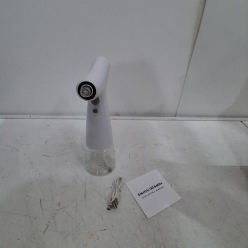 QOOSEA ELECTRIC OIL SPRAYER BOTTLE FOR COOKING - 350ML - WHITE/CLEAR image 3