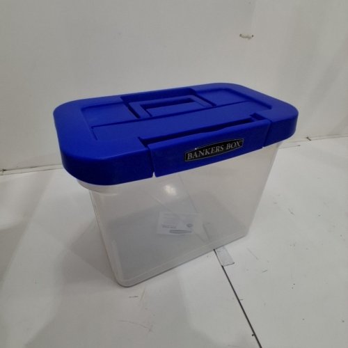 FELLOWES BANKERS BOX HEAVY DUTY PORTABLE PLASTIC FILE BOX LETTER SIZE (MODEL: 0086304) image 2