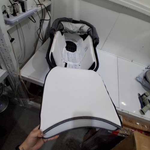 UPPABABY BASSINET V3 - COMPATIBLE WITH VISTA, CRUZ, RIDGE STROLLERS - 20LBS MAX - CHARCOAL MERINO WOOL, BLACK LEATHER - (MODEL: 0903-BAS-NA-CLM) image 3