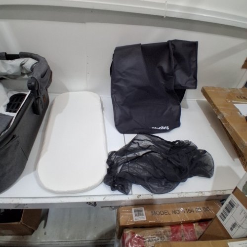 UPPABABY BASSINET V3 - COMPATIBLE WITH VISTA, CRUZ, RIDGE STROLLERS - 20LBS MAX - CHARCOAL MERINO WOOL, BLACK LEATHER - (MODEL: 0903-BAS-NA-CLM) image 4