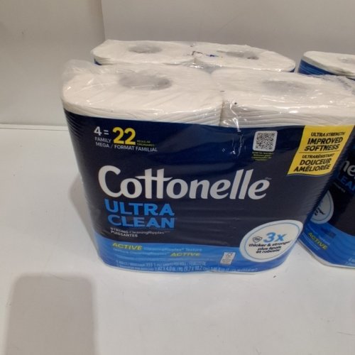 4 (4PK) COTTONELLE ULTRA CLEAN FAMILY MEGA PACKS TOILET PAPER ROLLS (TOTAL 16 ROLLS) image 3