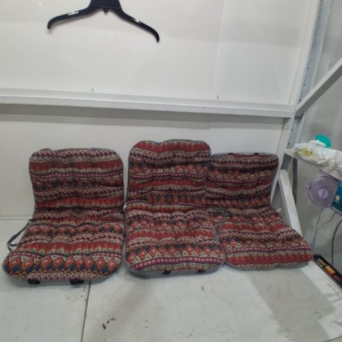 3PK SOFT CHAIR CUSHIONS WITH BACKREST - MULTICOLOR image 2