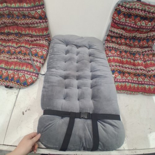 3PK SOFT CHAIR CUSHIONS WITH BACKREST - MULTICOLOR image 3