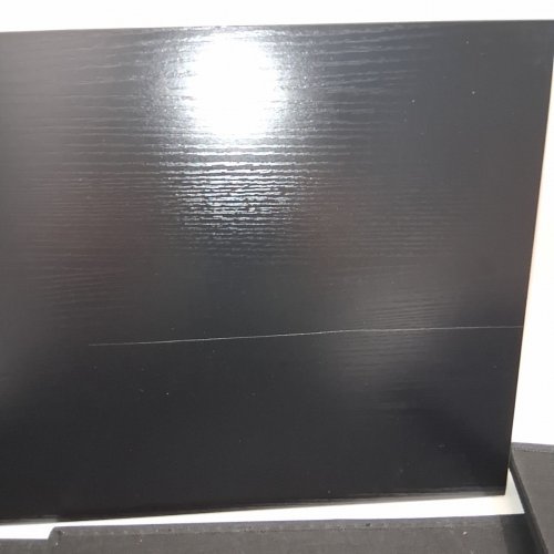 TWO TIER NIGHT STAND WITH FABRIC STORAGE BASKETS - BLACK image 2