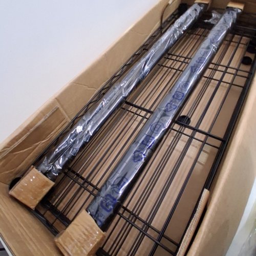 AMAZON BASICS 5-SHELF ADJUSTABLE HEAVY DUTY STEEL WIRE RACK STORAGE SHELF, 72" - BLACK image 3