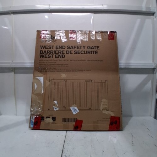 SUMMER INFANT WEST END SAFETY GATE - 36-60'' WIDE, 30'' TALL - HONEY OAK & SLATE GREY - (MODEL: 27953AZ) image 4
