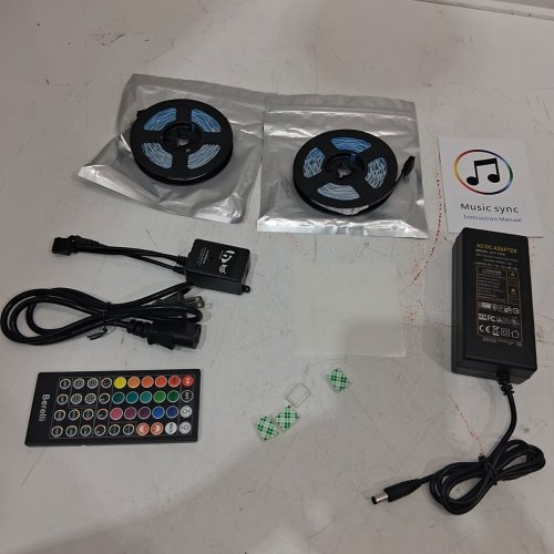 ROQUATI RBG LED LIGHT STRIP KIT WITH 16 COLOUR OPTIONS, AND REMOTE - 16.4FT - (MODEL: 5050SMD-RGB) image 4