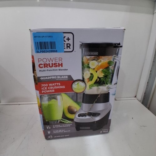 BLACK+DECKER POWERCRUSH MULTI-FUNCTION BLENDER WITH QUADPRO BLADE TECHNOLOGY AND ICE CRUSHING POWER - BLACK/SILVER (MODEL: BL1200) image 4