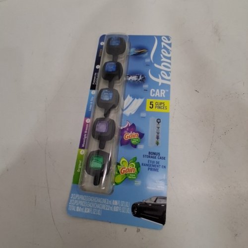 5PK FEBREZE CAR VENT CLIP - OCEAN, PLATINUM ICE, LINEN & SKY, MOONLIGHT BREEZE & ORIGINAL (MODEL: 1858498) image 2