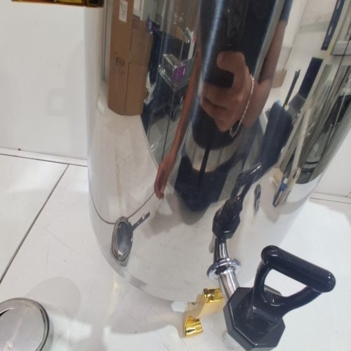 HOT & COLD BEVERAGE DISPENSER WITH ALCOHOL BURNER - 3.4GAL. - STAINLESS STEEL/GOLD (MODEL: WNS-GZD13) image 4