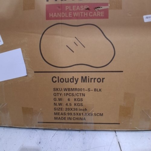 DORLICECASS IRREGULAR WILL MIRROR CLOUD SHAPED - 36" X 20" - BLACK (MODEL : WBMR001-S-BLK) image 6