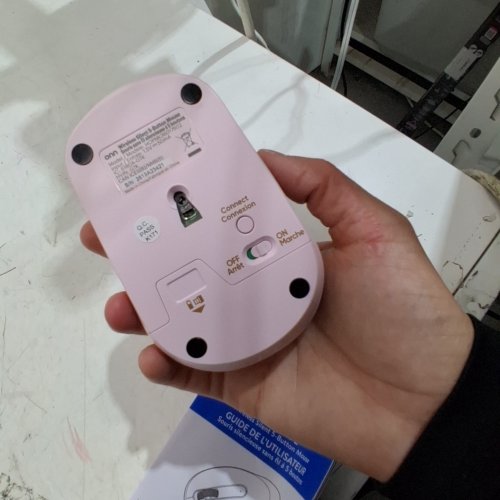 ONN. WIRELESS SILENT 5-BUTTON MOUSE - PINK image 3