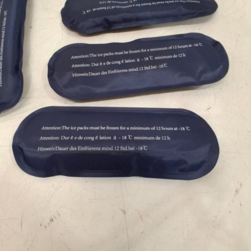 5PC FACIAL ICE PACKS WITH WRAP FOR MUSCLE FATIGUE - BLACK image 2