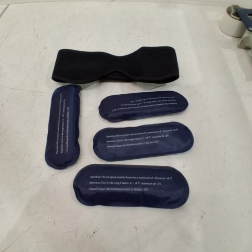 5PC FACIAL ICE PACKS WITH WRAP FOR MUSCLE FATIGUE - BLACK image 3