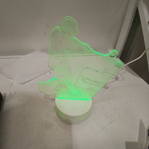 SPORTS-THEMED BASEBALL 3D LAMP - CLEAR image 2