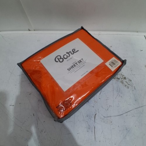 3PC BARE HOME SHEET SET - TWIN XL - ORANGE image 2