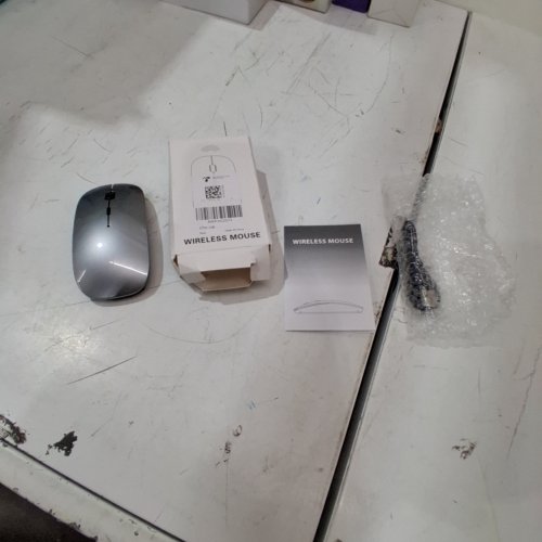 RECHARGEABLE WIRELESS BLUETOOTH MOUSE - SLIM ERGNOMIC DESIGN - SILVER BLACK (MODEL: E68) image 3