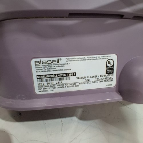 BISSELL LITTLE GREEN MINI CORDED PORTABLE CARPET & UPHOLSTERY DEEP CLEANER - 120 V - PURPLE/DUSK (MODEL: 4075G) image 3
