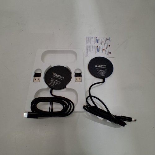 2PK MAGEASE MAGNETIC WIRELESS CHARGERS - COMPATIBLE WITH MAGSAFE - 15W MAX - BLACK image 3
