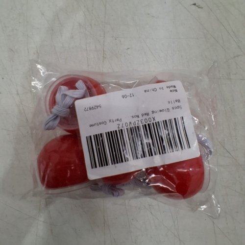 5PK GLOWING RED CLOWN NOSE STAGE PROPS - RED image 3
