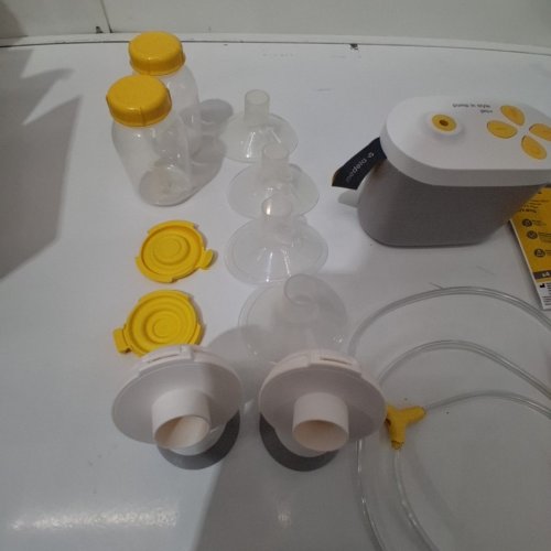 13PC MEDELA PUMP MAXFLOW IN STYLE DOUBLE ELECTRIC BREAST PUMP - 21 MM/24 MM SHIELDS - GREY image 5