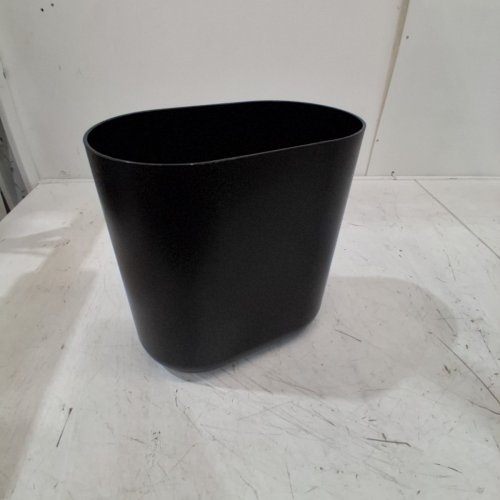 THRESHOLD SLIM OVAL BATHROOM WASTEBASKET BLACK - 10" - BLACK image 3