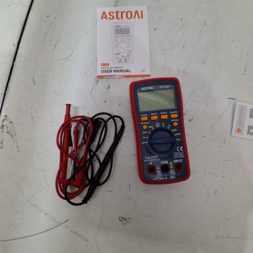 ASTROAI DIGITAL MULTIMETER 4000 COUNT WITH DC/AC VOLTMETER, AUTO-RANGING, RESISTANCE, CAPACITANCE, TEMPERAURE, CONTINUITY - RED (MODEL: DT132A) image 2