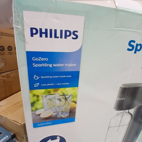 PHILIPS GO ZERO SPARKLING WATER AND SODA MAKER - MACHINE ONLY - COMPATIBLE WITH ANY SCREW-IN 60 L CO2 CARBONATOR - 1 L - BLACK image 2