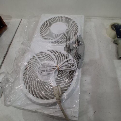MAINSTAYS DOUBLE WINDOW FAN - 23" X 5" X 12" - WHITE (MODEL:52509) image 2