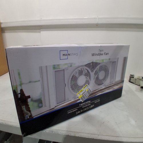 MAINSTAYS DOUBLE WINDOW FAN - 23" X 5" X 12" - WHITE (MODEL:52509) image 4