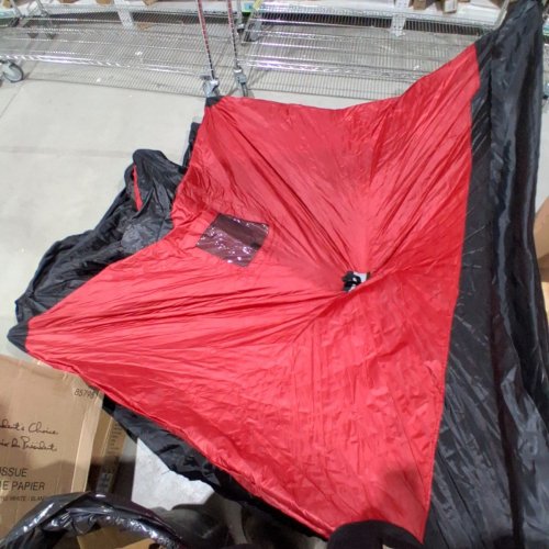 VEVOR PORTABLE POP UP ICE FISHING SHELTER FOR 6-8 PEOPLE - RED AND BLACK (MODEL: YL130X130X78INCH-6) image 3