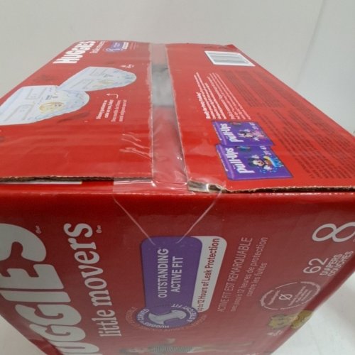 62PK HUGGIES LITTLE MOVERS DIAPERS - SIZE 8 image 3