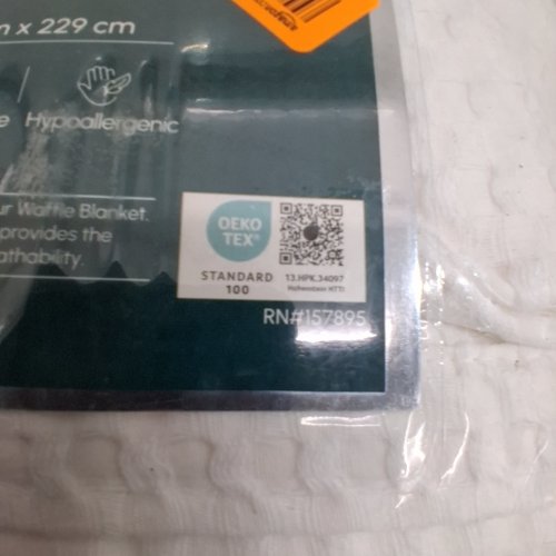 PREMIUM WAFFLE BLANKET - KING - WHITE (MODEL: 157895) image 2