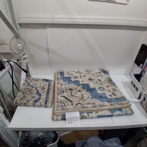 WASHLUXE AREA RUG - 5FT X 7FT & 2.25FT X 5FT - WHITE/BLUE PATTERN(MODEL: 2046294) image 2
