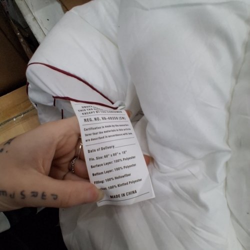 TOPTOPPER COOLING MATTRESS TOPPER PAD - QUEEN (60" X 80" X 16") - WHITE\RED image 5