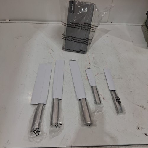 6PC KITCHENAID FORGED GERMAN STEEL CUTLERY KNIFE SET - GREY/STAINLESS STEEL - (MODEL: 1901804) image 3