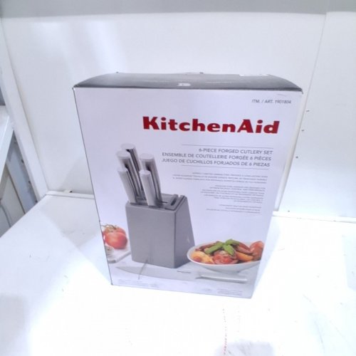 6PC KITCHENAID FORGED GERMAN STEEL CUTLERY KNIFE SET - GREY/STAINLESS STEEL - (MODEL: 1901804) image 4