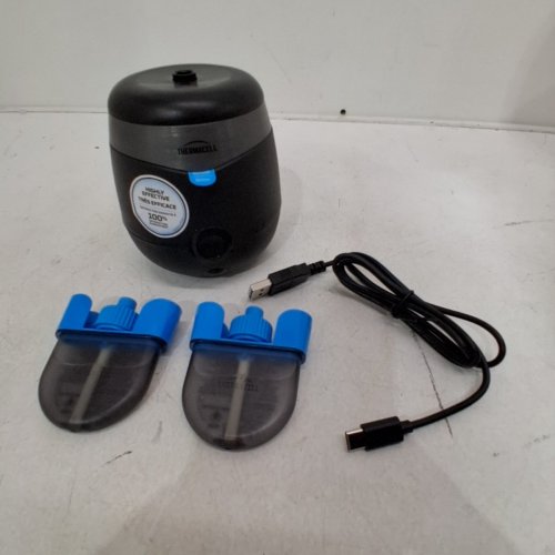THERMACELL RECHAREGABLE MOSQUITO REPELLER WITH REPELLENT CARTRIDGES AND USB CABLE FOR UP TO 80 HOURS OF MOSQUITO PROTECTION - BLACK (MODEL: 6699556) image 2