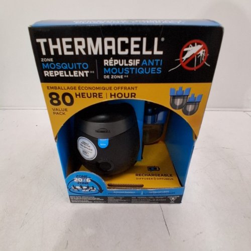 THERMACELL RECHAREGABLE MOSQUITO REPELLER WITH REPELLENT CARTRIDGES AND USB CABLE FOR UP TO 80 HOURS OF MOSQUITO PROTECTION - BLACK (MODEL: 6699556) image 3