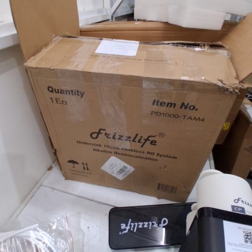 FRIZZLIFE RO REVERSE OSMOSIS WATER FILTRATION SYSTEM - 1000 GPD FAST FLOW, TANKLESS - REDUCES TDS, COMPACT, ALKALINE MINERAL PH - BLACK (MODEL: PD1000-TAM4) image 5