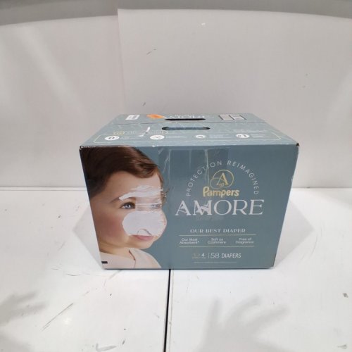 58PK PAMPERS AMORE MOST ABSORBENT AND BEST DIAPER - SIZE 4 - WHITE image 2