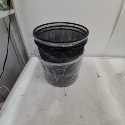 3PK METALLIC ROUND TRASH CANS - 11" - BLACK (MODEL: MTC) image 3