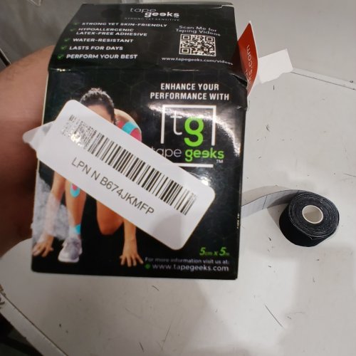 TAPE GEEKS PREMIUM KINESIOLOGY TAPE - 5M ROLL / 10" X 2" - BLACK image 2