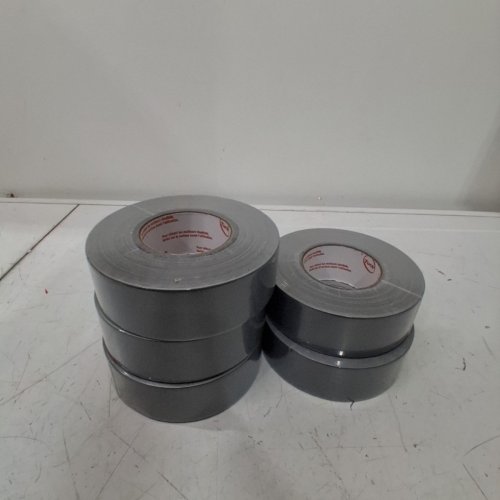 5PK TUCK INDUSTRIAL GRADE DUCT TAPE - 2" X 55M/ROLL - GREY image 2