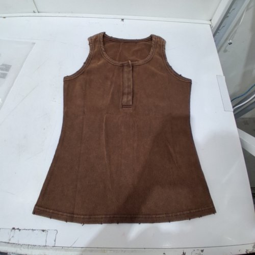 WOMEN'S SLEEVELESS TOP - SMALL - COFFEE/BROWN image 3