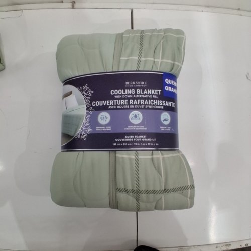 BERKSHIRE HOME COMPANY COOLING BLANKET - QUEEN - GREEN (MODEL: 1986200) image 2