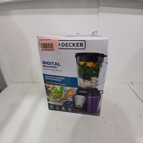 BLACK+DECKER DIGITAL BLENDER WITH PERFECTPOUR GLASS JAR & SINGLE SERVE SIP CUP - 700W, 24 OZ- BLACK (MODEL: BL2307GBC) image 5