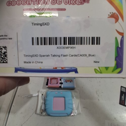 TIMINGSXD FLASH CARD LEARNING TOY WITH 192 CARDS - SPANISH EDITION - BLUE (MODEL: CA001_BLUE) image 3