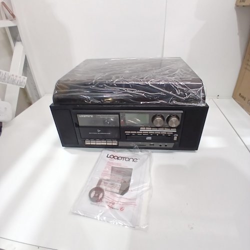 10-IN-1 LOOPTONE VINYL RECORD/CD/CASSETTE/BLUETOOTH/RADIO PLAYER WITH REMOTE - BLACK - (MODEL: TR-18FCD) image 3